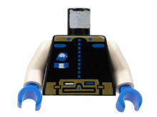Plaatje in Gallery viewer laden, LEGO® los onderdeel Lijf met Motief in kleur Zwart 973p61c01