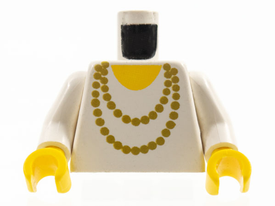 LEGO® los onderdeel Lijf met Motief in kleur Wit 973p72c01