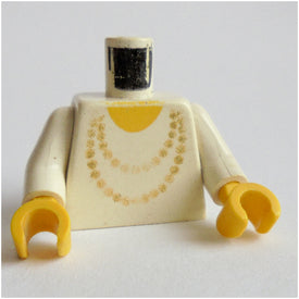 LEGO® los onderdeel Lijf met Motief in kleur Wit 973p72c01