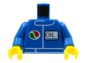 LEGO® los onderdeel Lijf met Motief Blauw 973pb0106c01