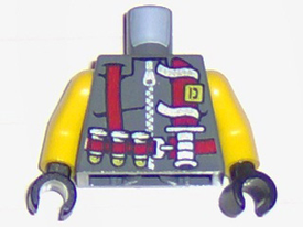 LEGO® Lijf met Motief Donker Blauwachtig Grijs 973pb0179c01