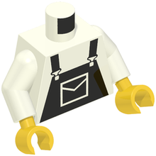 Plaatje in Gallery viewer laden, LEGO® los onderdeel Lijf met Motief Wit 973pb0202c01