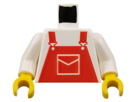 LEGO® los onderdeel Lijf met Motief Wit 973pb0203c01