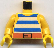 Plaatje in Gallery viewer laden, LEGO® los onderdeel Lijf met Motief Geel 973pb0280c01