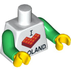 LEGO® los onderdeel Lijf met Motief Wit 973pb1941c01