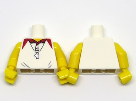 LEGO® los onderdeel Lijf met Motief Wit 973pb2737ac01