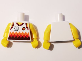 LEGO® los onderdeel Lijf met Motief Wit 973pb3708c01