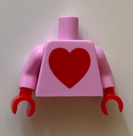 LEGO® los onderdeel Lijf met Motief Fel Roze 973pb3787c01