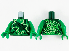 Plaatje in Gallery viewer laden, LEGO® los onderdeel Lijf met Motief Donkergroen 973pb4058c01