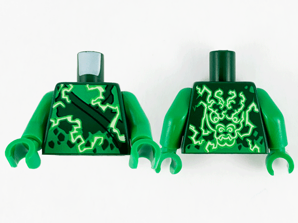 LEGO® los onderdeel Lijf met Motief Donkergroen 973pb4058c01