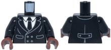 Plaatje in Gallery viewer laden, LEGO® los onderdeel Lijf met Motief Zwart 973pb6057c01