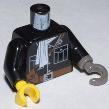Plaatje in Gallery viewer laden, LEGO® los onderdeel Lijf met Motief Zwart 973px181c01