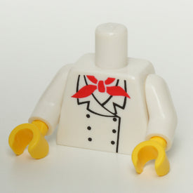 LEGO® los onderdeel Lijf met Motief in kleur Wit 973px3c01