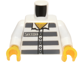 LEGO® los onderdeel Lijf met Motief in kleur Wit 973px432c01