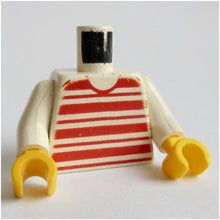 Plaatje in Gallery viewer laden, LEGO® los onderdeel Lijf met Motief in kleur Wit 973px62c02