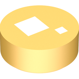 LEGO® onderdeel Tegel Rond met Motief Parel Goud 98138pb072