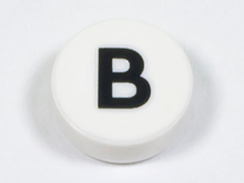 Plaatje in Gallery viewer laden, LEGO® los onderdeel Tegel Rond met Motief Wit 98138pb212