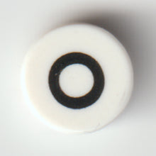 Plaatje in Gallery viewer laden, LEGO® los onderdeel Tegel Rond met Motief Wit 98138pb225