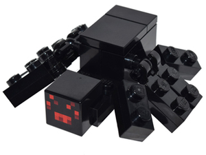 LEGO® los onderdeel Landdier in kleur Zwart minespider01