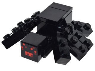 LEGO® los onderdeel Landdier in kleur Zwart minespider01