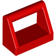 LEGO® los onderdeel Tegel Aangepast in kleur Rood 2432
