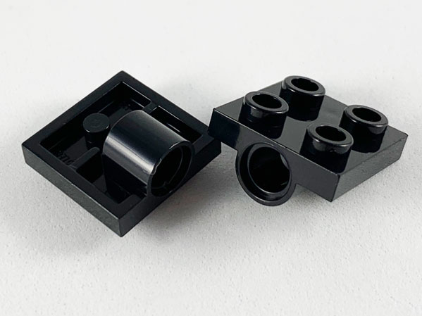 LEGO® los onderdeel Plaat Aangepast in kleur Zwart 2444