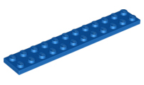 LEGO® los onderdeel Plaat Algemeen in kleur Blauw 2445