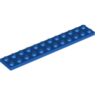 Plaatje in Gallery viewer laden, LEGO® los onderdeel Plaat Algemeen in kleur Blauw 2445
