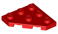 Plaatje in Gallery viewer laden, LEGO® los onderdeel Wig Plaat in kleur Rood 2450