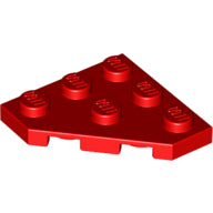 Plaatje in Gallery viewer laden, LEGO® los onderdeel Wig Plaat in kleur Rood 2450