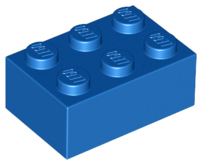 Plaatje in Gallery viewer laden, LEGO® los onderdeel Steen in kleur Blauw 3002