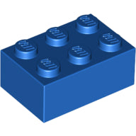 Plaatje in Gallery viewer laden, LEGO® los onderdeel Steen in kleur Blauw 3002