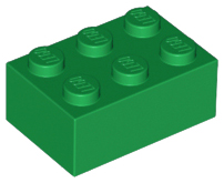 Plaatje in Gallery viewer laden, LEGO® los onderdeel Steen in kleur Groen 3002