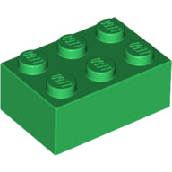 LEGO® los onderdeel Steen in kleur Groen 3002