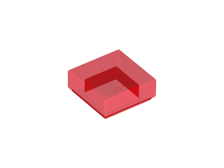 LEGO® los onderdeel Tegel Algemeen Doorzichtig Rood 3070b