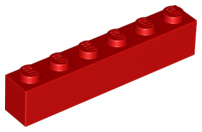 Plaatje in Gallery viewer laden, LEGO® los onderdeel Steen in kleur Rood 3009