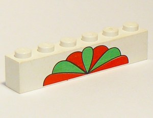 LEGO® los onderdeel Steen met Motief in kleur Wit 3009pb012