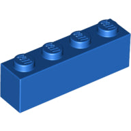 Plaatje in Gallery viewer laden, LEGO® los onderdeel Steen in kleur Blauw 3010