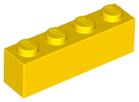 Plaatje in Gallery viewer laden, LEGO® los onderdeel Steen in kleur Geel 3010