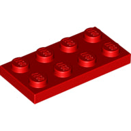 Plaatje in Gallery viewer laden, LEGO® los onderdeel Plaat Algemeen in kleur Rood 3020