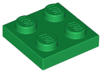 Plaatje in Gallery viewer laden, LEGO® los onderdeel Plaat Algemeen in kleur Groen 3022