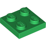 LEGO® los onderdeel Plaat Algemeen in kleur Groen 3022