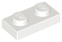 LEGO® los onderdeel Plaat Algemeen in kleur Wit 3023