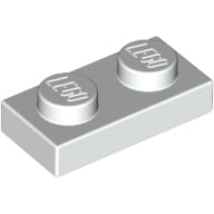 LEGO® los onderdeel Plaat Algemeen in kleur Wit 3023