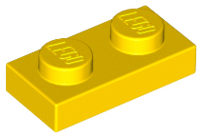 LEGO® los onderdeel Plaat Algemeen in kleur Geel 3023