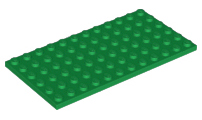 LEGO® los onderdeel Plaat Algemeen in kleur Groen 3028
