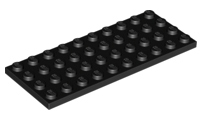 LEGO® los onderdeel Plaat Algemeen in kleur Zwart 3030