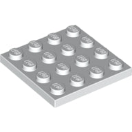LEGO® los onderdeel Plaat Algemeen in kleur Wit 3031