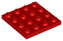 LEGO® los onderdeel Plaat Algemeen in kleur Rood 3031