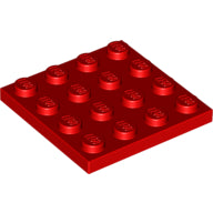 LEGO® los onderdeel Plaat Algemeen in kleur Rood 3031